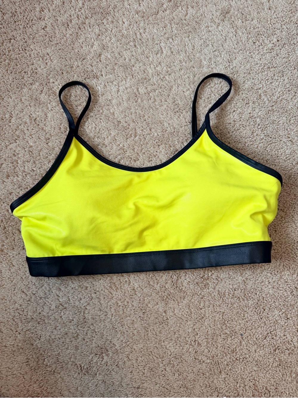 Women’s Zyia Neon Yellow Swim Bralette with Black Trim